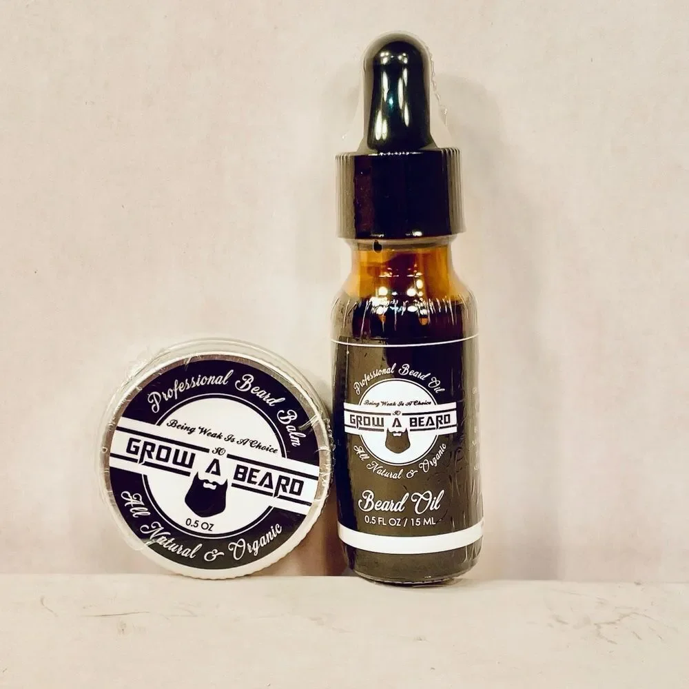 Grow A Beard Straightener Oil & Balm Kit